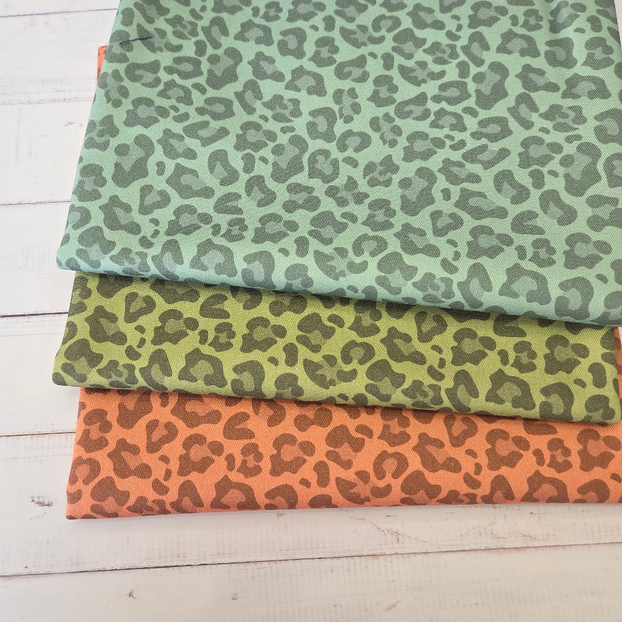 MYO Design - Twill Canvas - Leopard - coral