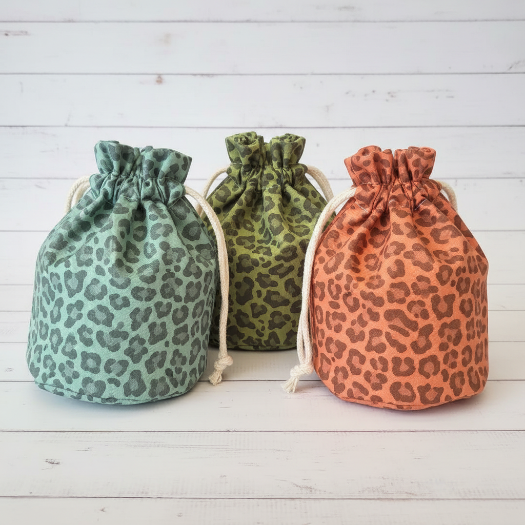MYO Design - Twill Canvas - Leopard - dustymint