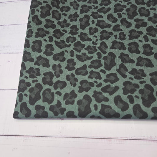 MYO Design - Twill Canvas - Leopard - darkmint