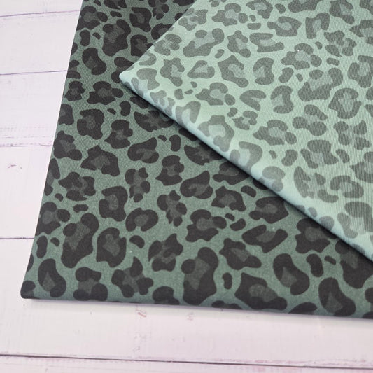 MYO Design - Twill Canvas - Leopard - darkmint