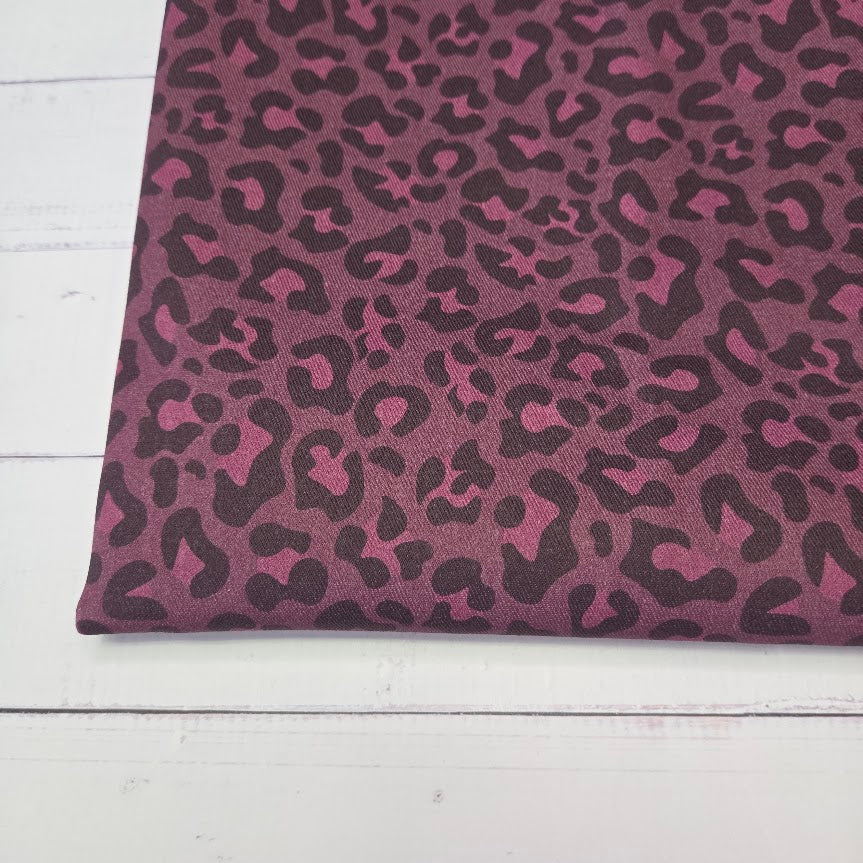 MYO Design - Twill Canvas - Leopard - dark berry