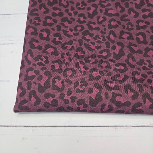 MYO Design - Twill Canvas - Leopard - dark berry