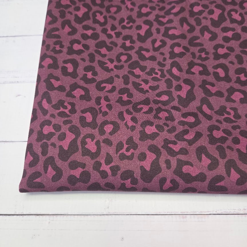 MYO Design - Twill Canvas - Leopard - dark berry
