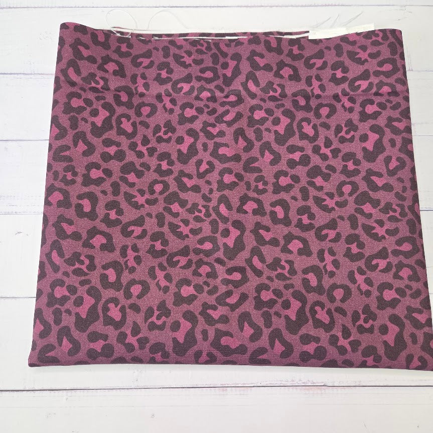 MYO Design - Twill Canvas - Leopard - dark berry