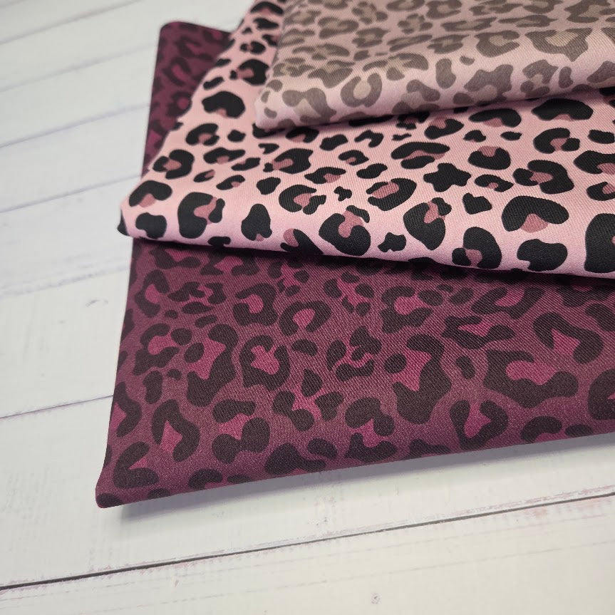MYO Design - Twill Canvas - Leopard - dark berry