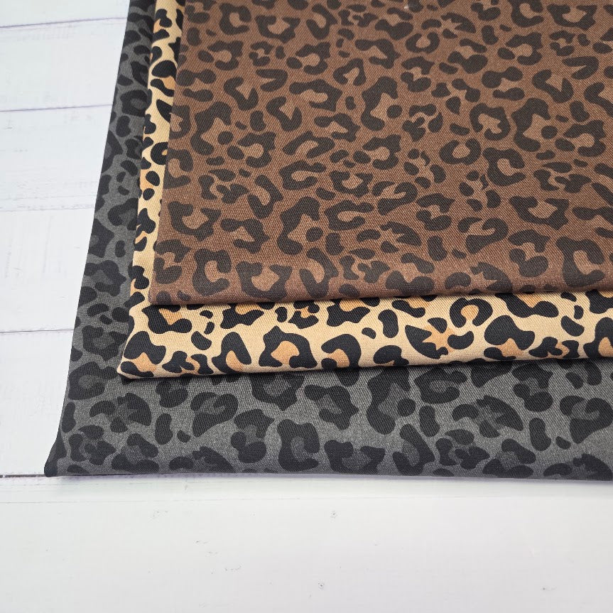 MYO Design - Twill Canvas - Leopard - dark chocolate