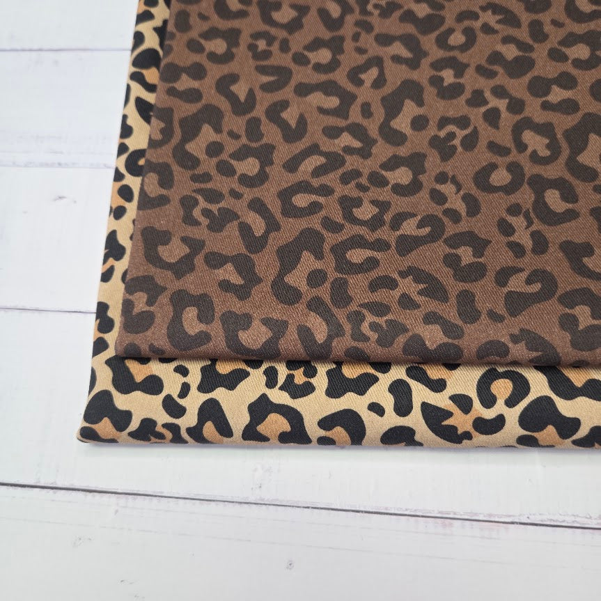 MYO Design - Twill Canvas - Leopard - dark chocolate