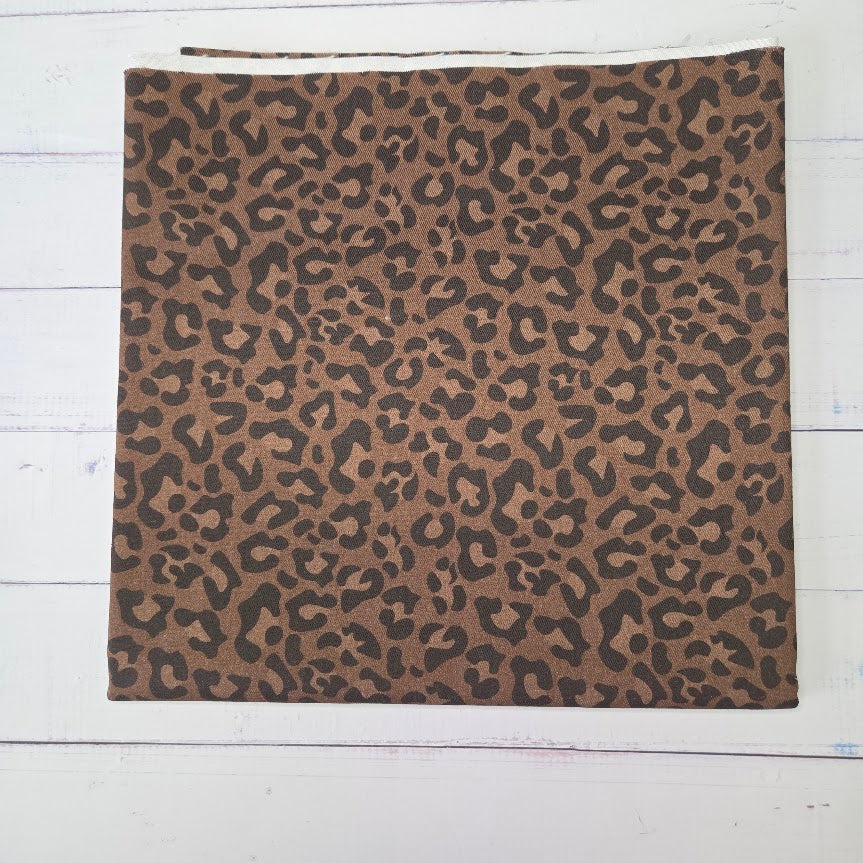 MYO Design - Twill Canvas - Leopard - dark chocolate