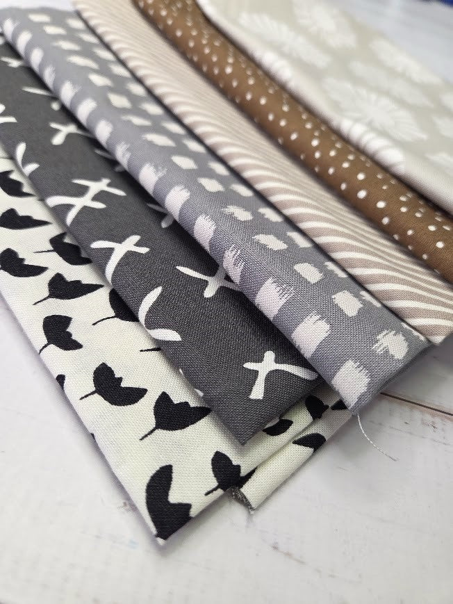 Fatquarter Set - Sunshine - grey-schwarz-weiss