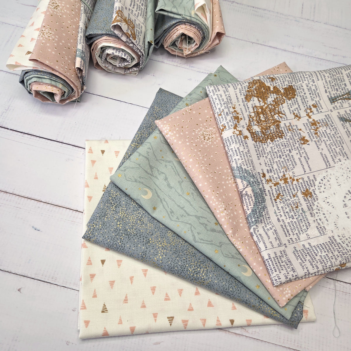 Fatquarter Set - Doiland Sparkler Gloss - Pastelltöne