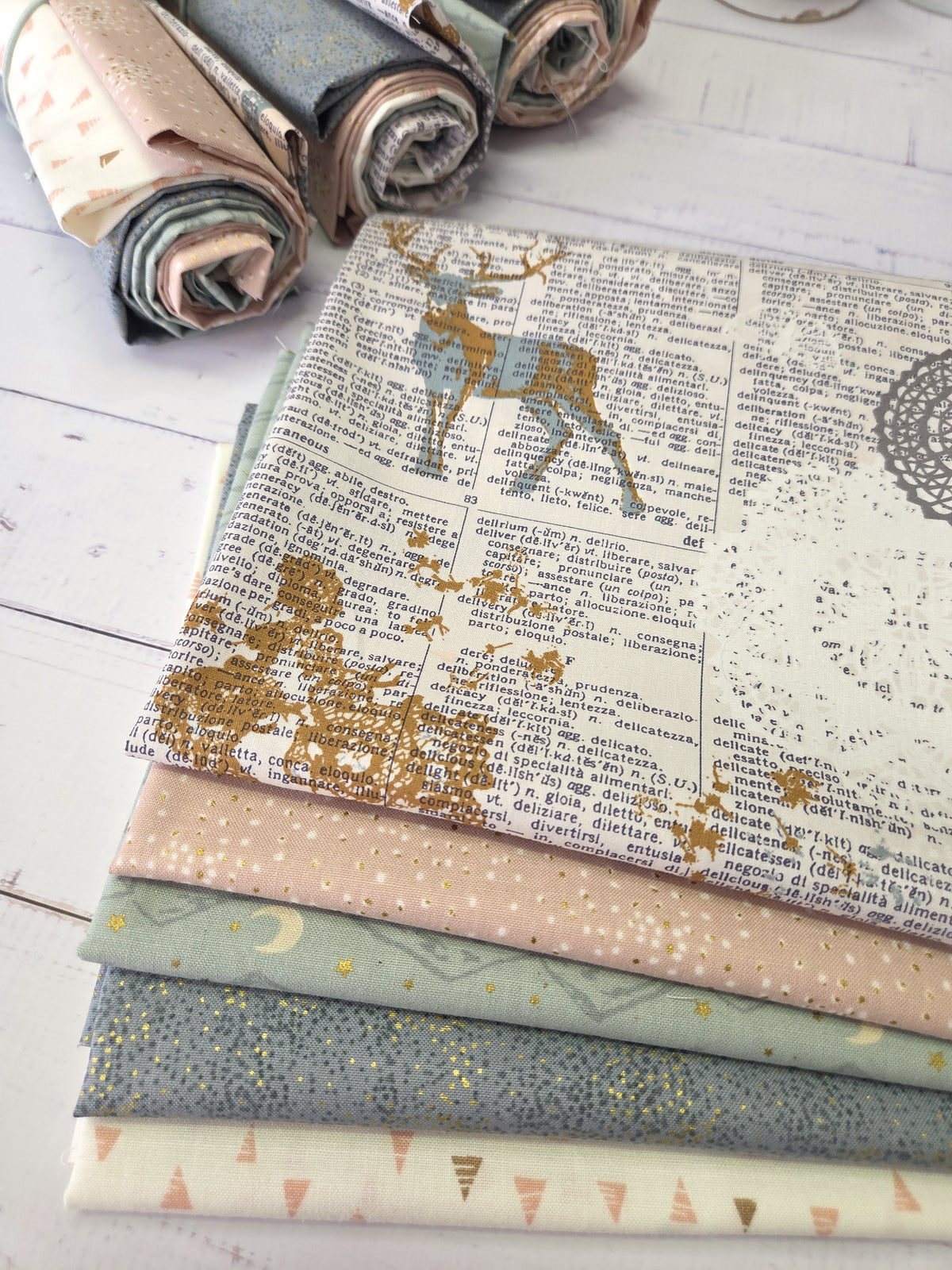 Fatquarter Set - Doiland Sparkler Gloss - Pastelltöne