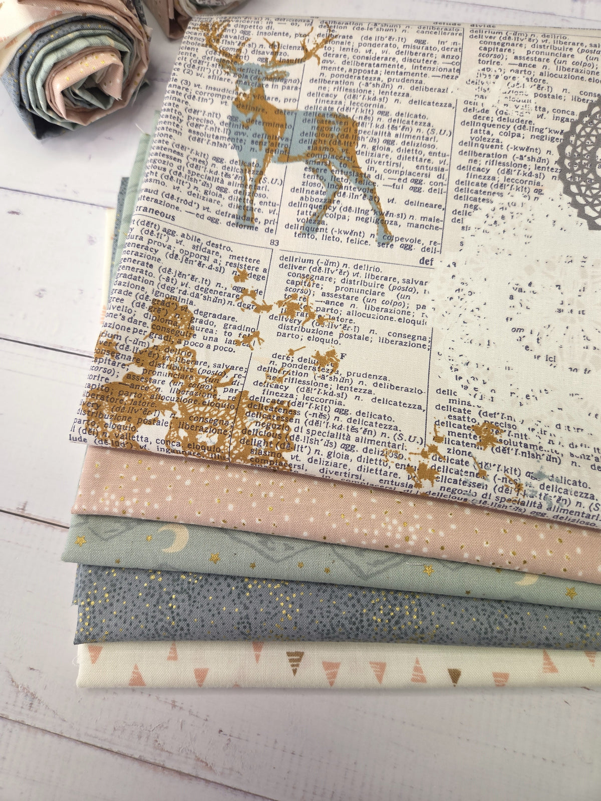 Fatquarter Set - Doiland Sparkler Gloss - Pastelltöne