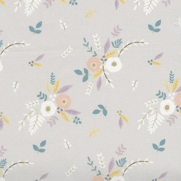 Moda - Little Ducklings - Floral Bouquet grey