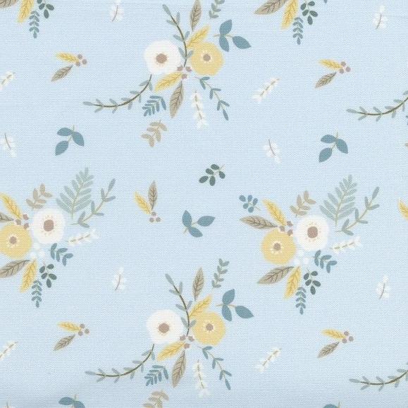 Moda - Little Ducklings - Floral Bouquet blue