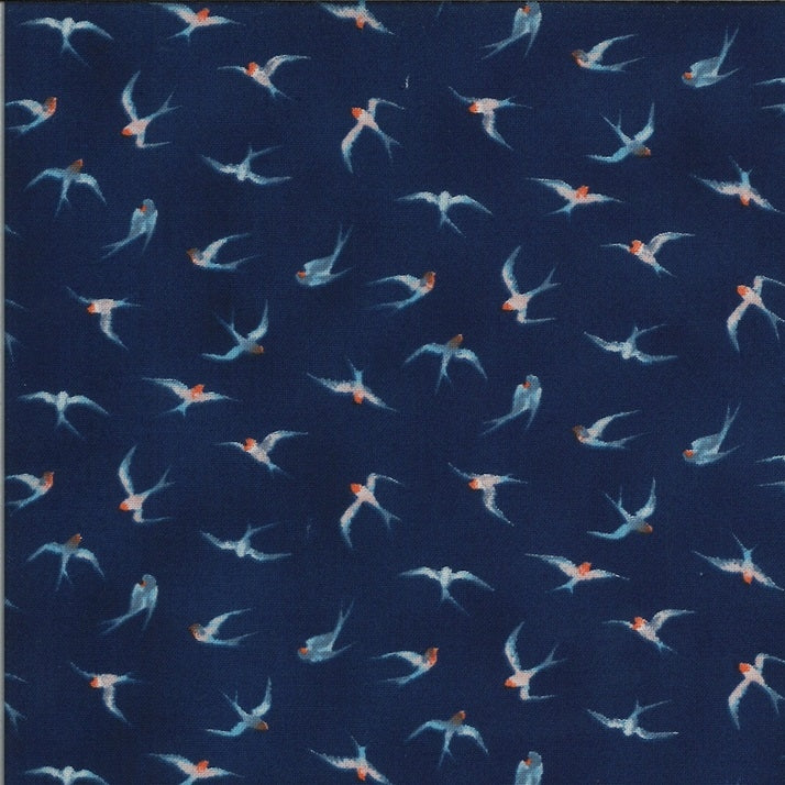 Flying Hi navy - Lulu von Chez Moi - Moda Fabrics