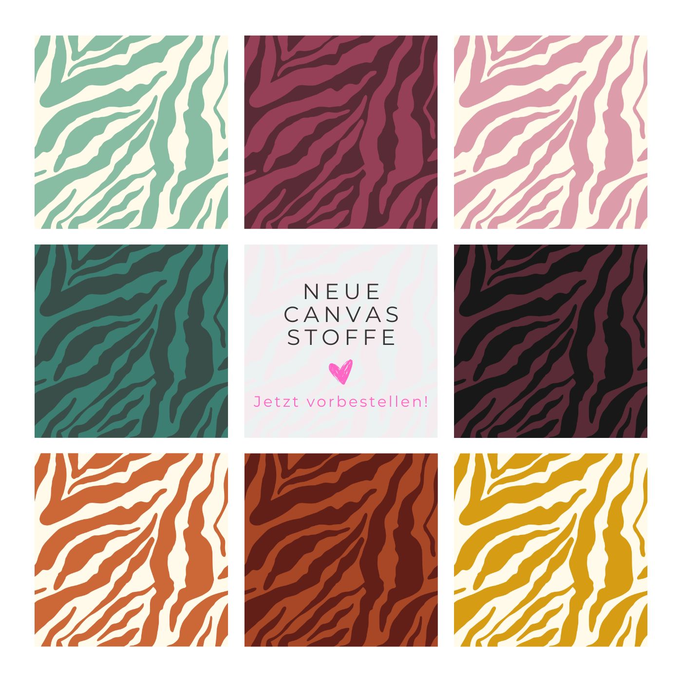 Vorbestellung: MYO Design Canvas - Leo & Zebra - multi