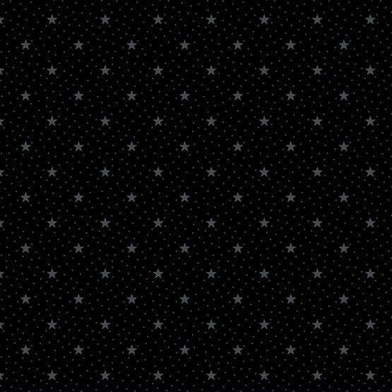 Windham Fabrics - Opposites Attract - Stars - black on black