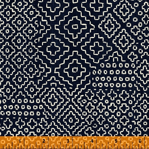 Windham Fabrics - Sashiko - Stitch Sampler - indigo