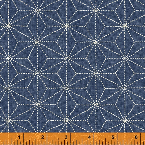 Windham Fabrics - Sashiko - Stars - denim