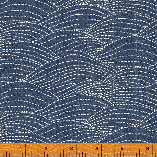 Windham Fabrics - Sashiko - Waves - denim