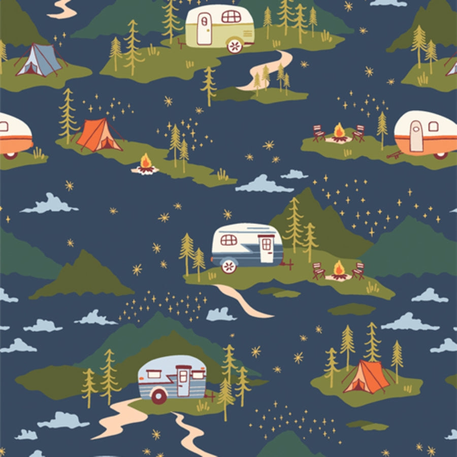 Art Gallery - Happy Camper - Campfire Stories - dunkelblau