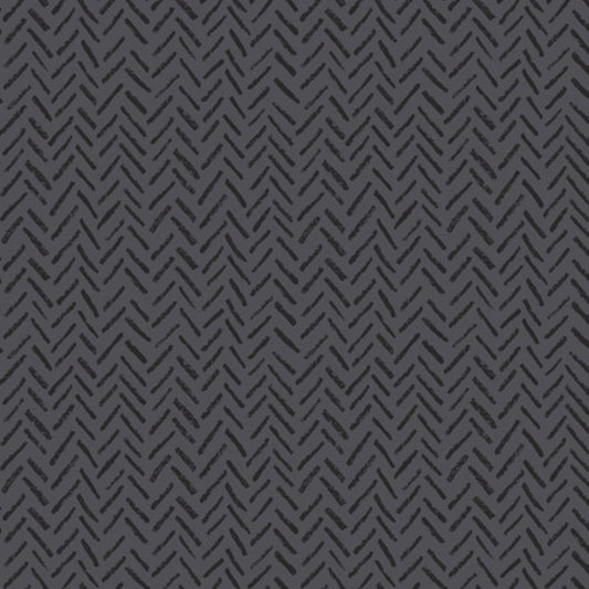 Art Gallery - Sgraffito - Linen Blend - Herringbone Etch graphite