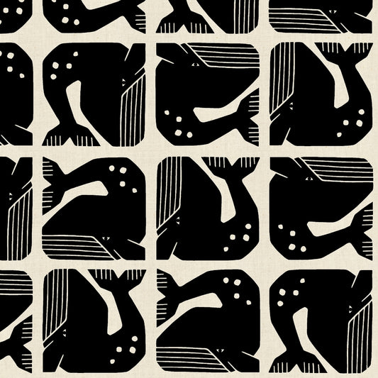 Cotton and Steel - By the seaside - Grumpy Whale - black