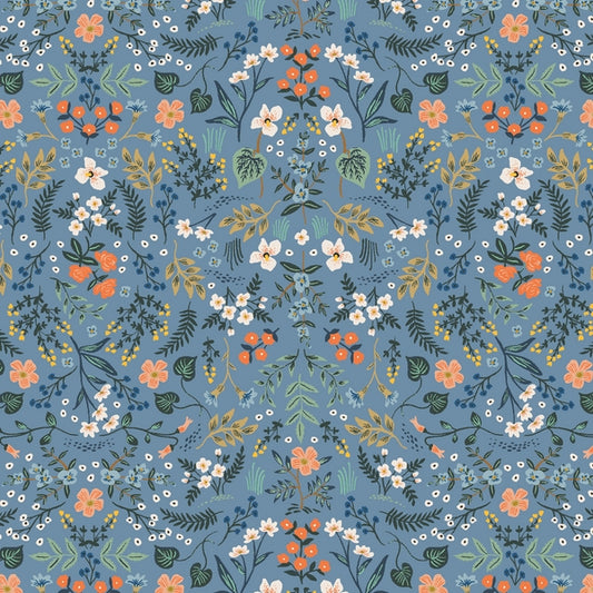 Cotton and Steel - Rifle Paper Co. - Bon Voyage - Wildwood - blue