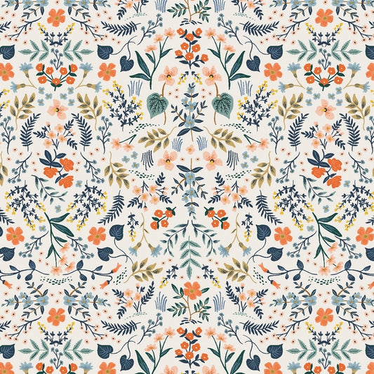 Cotton and Steel - Rifle Paper Co. - Bon Voyage - Wildwood - white