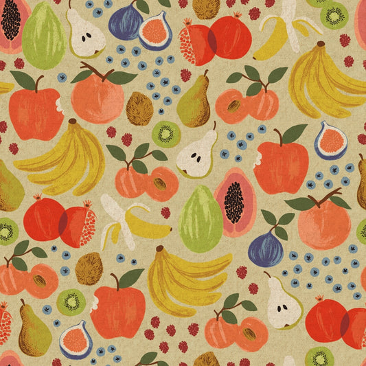 Cotton and Steel - Canvas - Orchard - Fruit Stand - natural