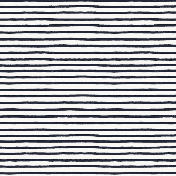 Cotton and Steel - Rifle Paper Co. - Bon Voyage - Festive Stripe - navy