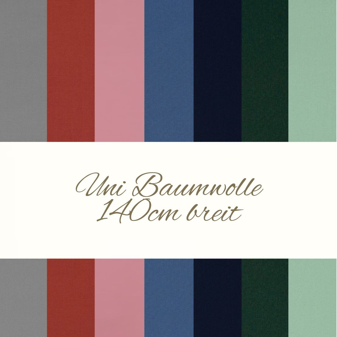 Uni Baumwolle - 140cm breit - verschiedene Farben