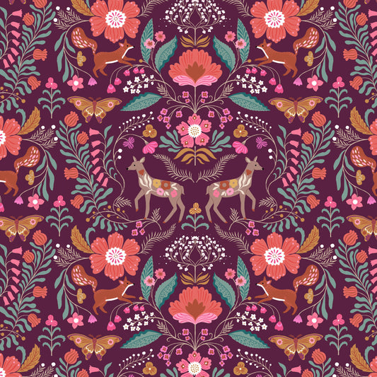 Dashwood Studio - Wild Folk - Deer Damask