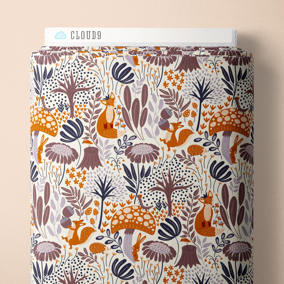 Cloud9 - Bio Baumwolle - Whimsical Forest Floor - The Woodlander's Tale - Ivory