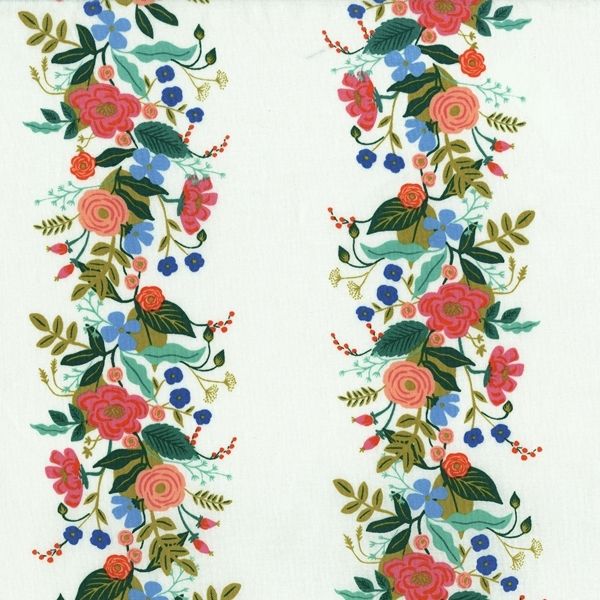 Cotton and Steel - Rifle Paper Co. - Wildwood - Floral Vines - white