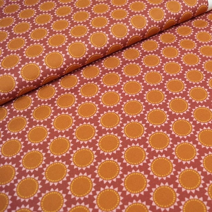 Baumwollstoff Emilie von Hilco - Flowerdots - terracotta