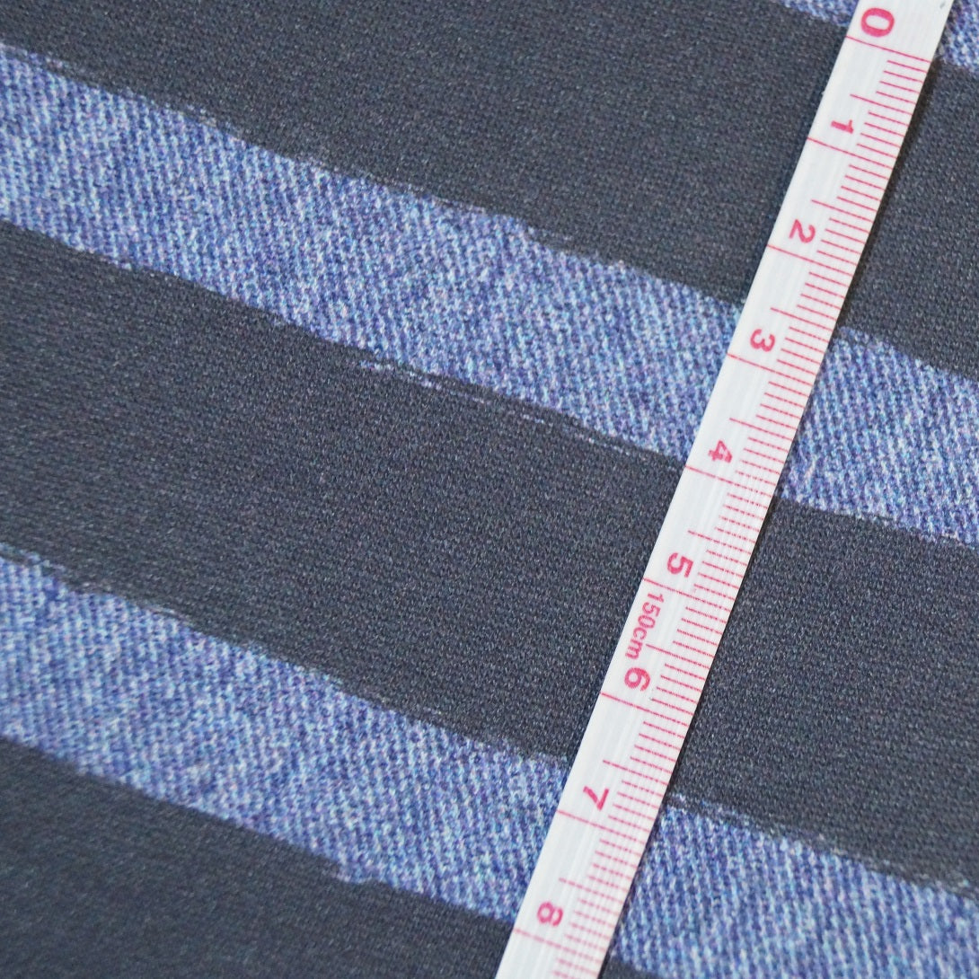 Stripe Sweat von Hilco in blau-grau meliert