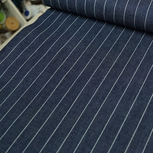 Sommerjeans Pin-Stripe - dunkelblau