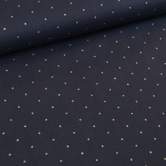 Hilco Baumwoll Voile - Puntillado - navy metallic