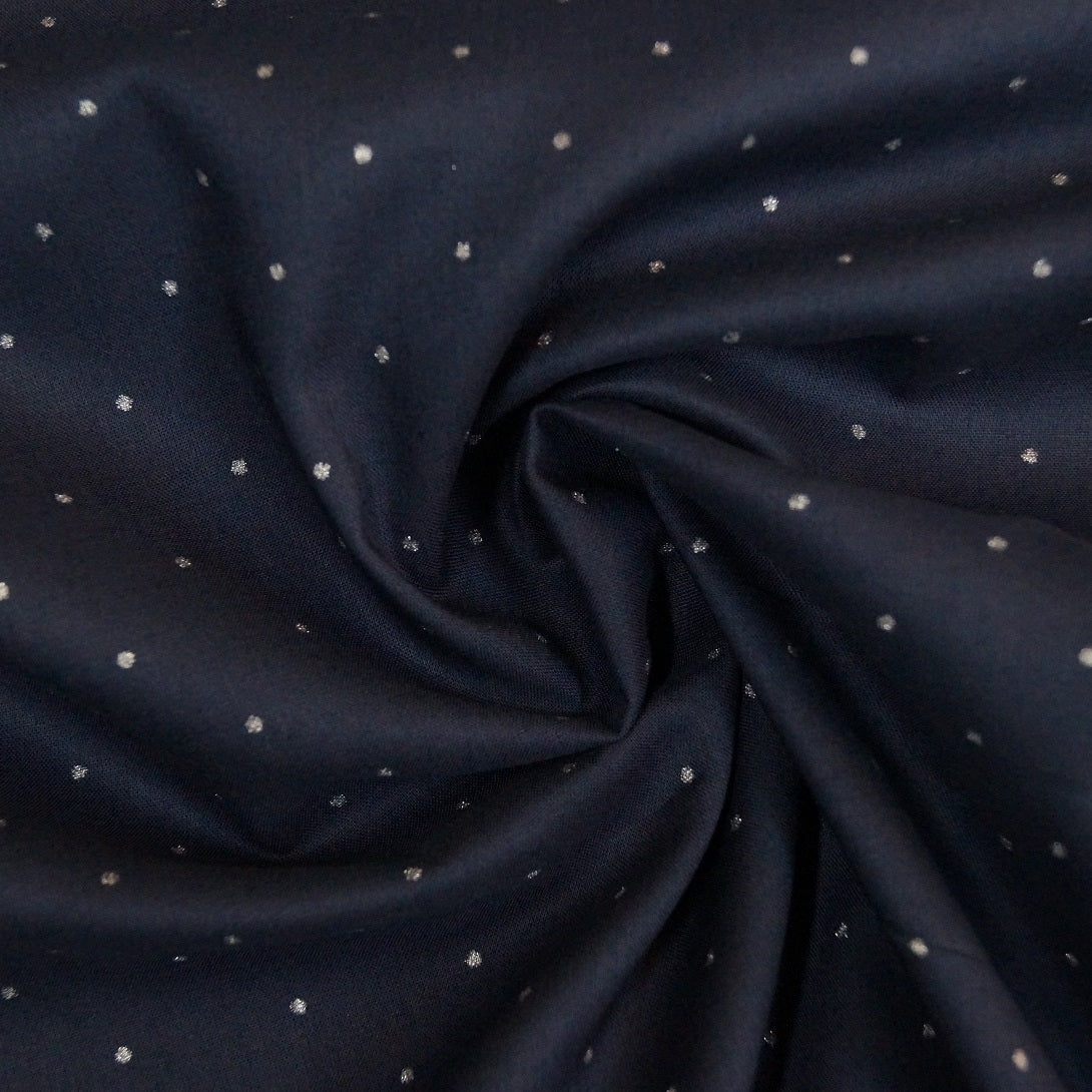 Hilco Baumwoll Voile - Puntillado - navy metallic