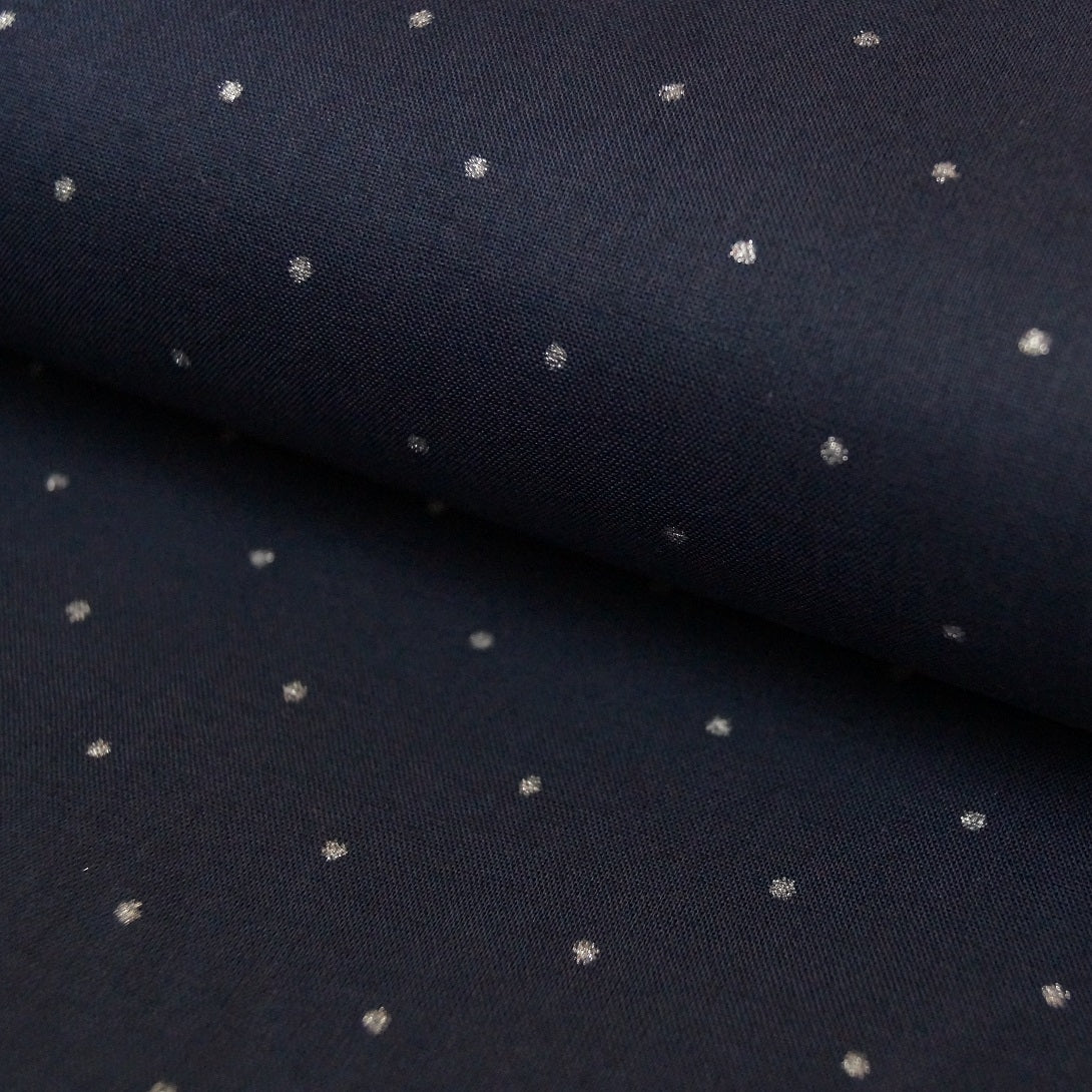 Hilco Baumwoll Voile - Puntillado - navy metallic