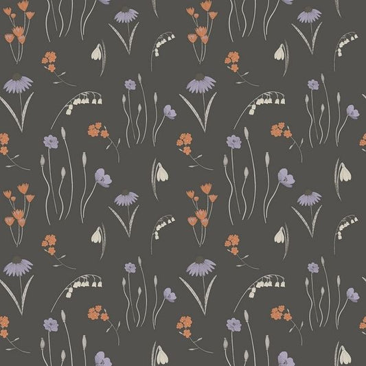 RJR Fabrics - Pond Life - Mini Meadow - grey