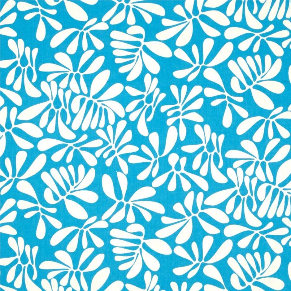 Windham Fabrics - Nod to Mod - Leaf Play turqouise