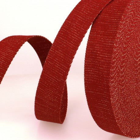 Gold Glitzer Gurtband - verschiedene Farben - 30mm