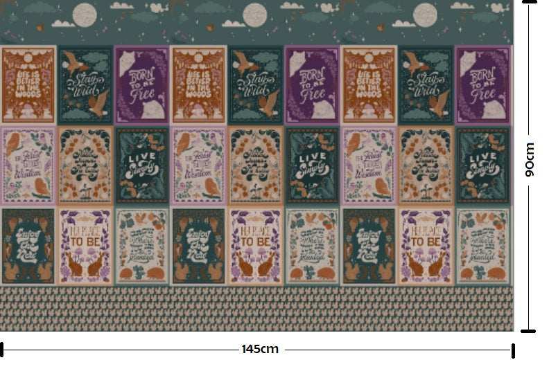 MYO Design - Twill Canvas - Stay Wild - Panels