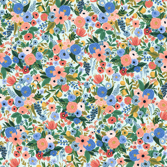 Cotton and Steel - Rifle Paper Co. - Wildwood - Petit Garden Party mint