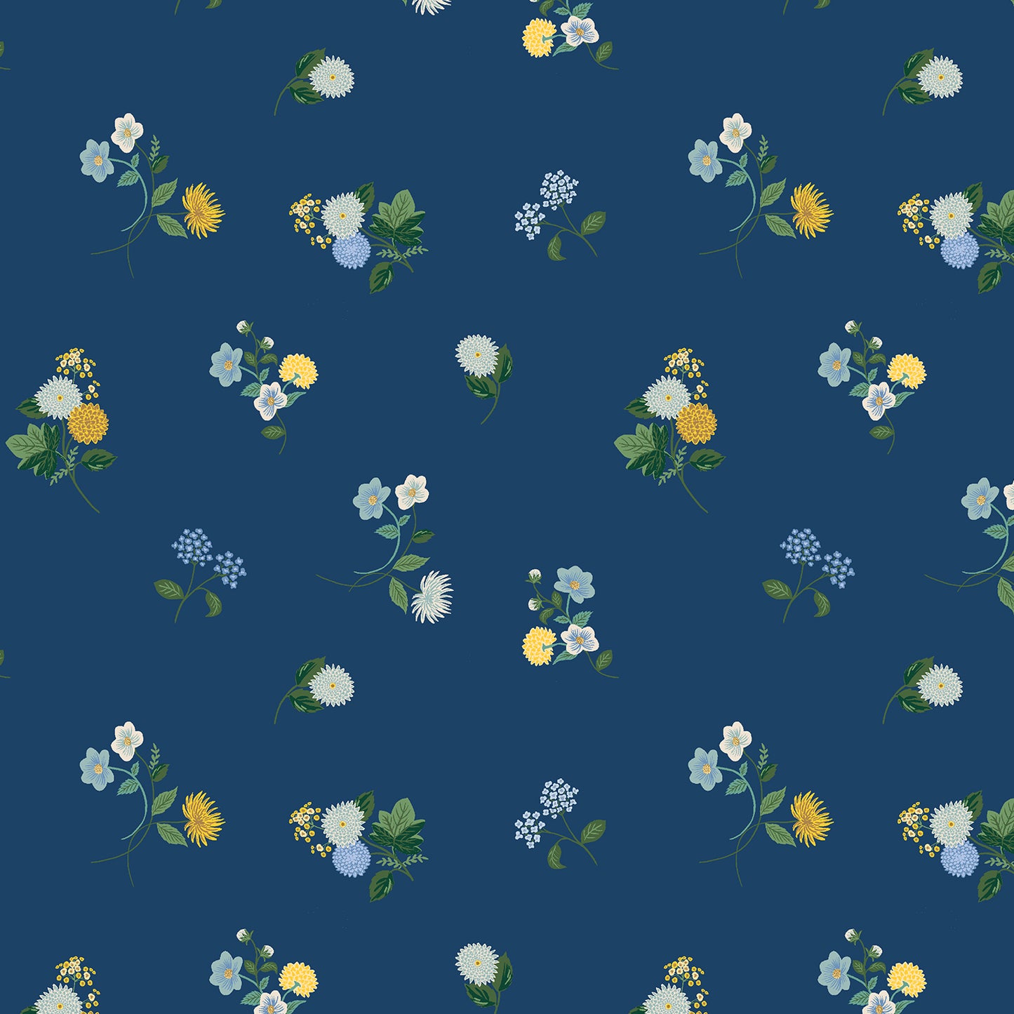 Cotton and Steel - Viskose Rayon - Dahlia Ditsy navy