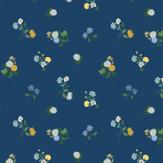 Cotton and Steel - Viskose Rayon - Dahlia Ditsy navy