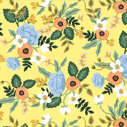 Cotton and Steel - Rifle Paper Co. - Primavera birch - yellow