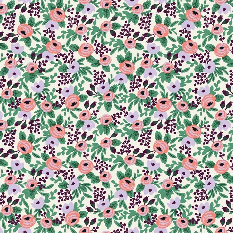 Cotton and Steel - Rifle Paper Co. - Orchard - Rosa - lavender